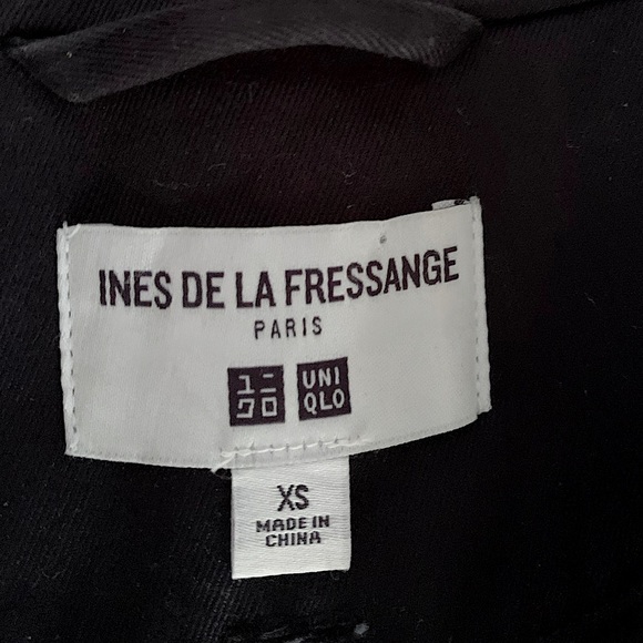 Ines De Fressange for Uniqlo navy double breasted trench coat size XS - Picture 6 of 14